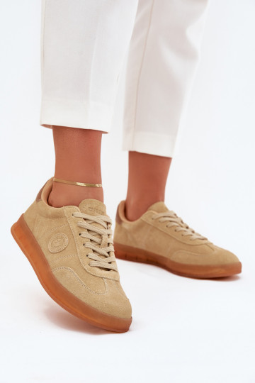 Dames sneakers van suède Big Star RR274851 HI-POLY SYSTEM in zwart
