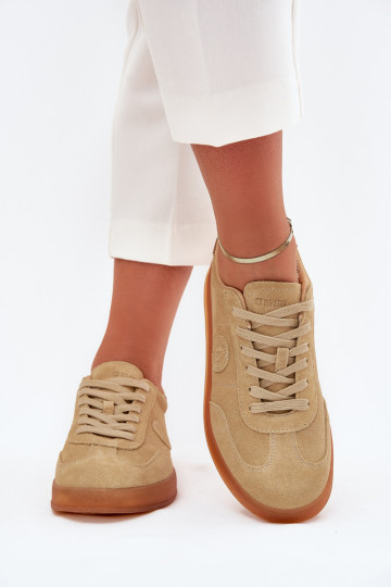 Dames sneakers van suède Big Star RR274851 HI-POLY SYSTEM in zwart 2