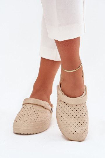 Dames lichte klompslippers Faylina in wit 2