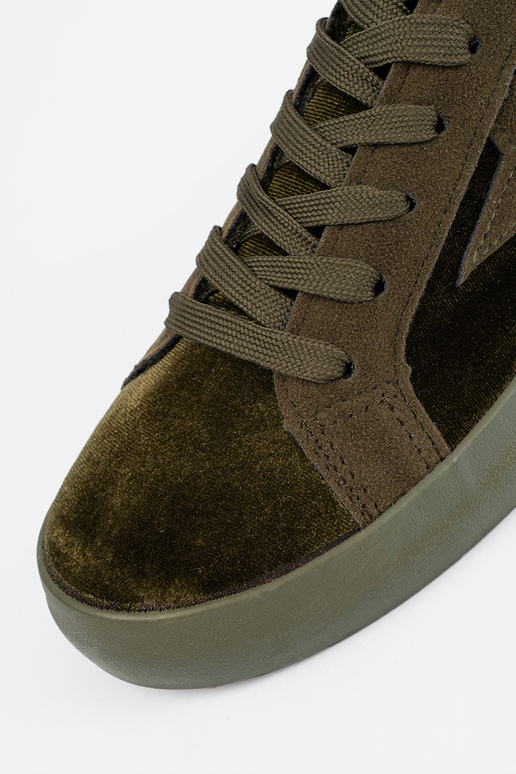 kaki kleuren Dameslaarzen met een sterretje kaki kleuren Dameslaarzen met een sterretje