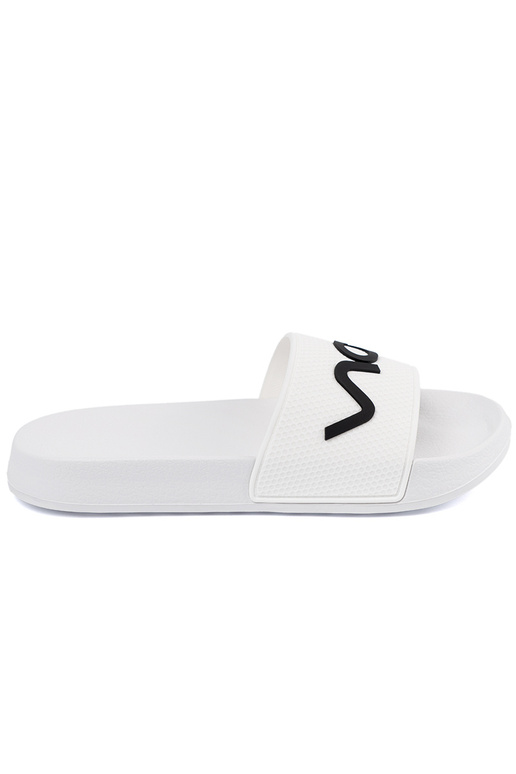 Initte kleur slippers met de inscriptie