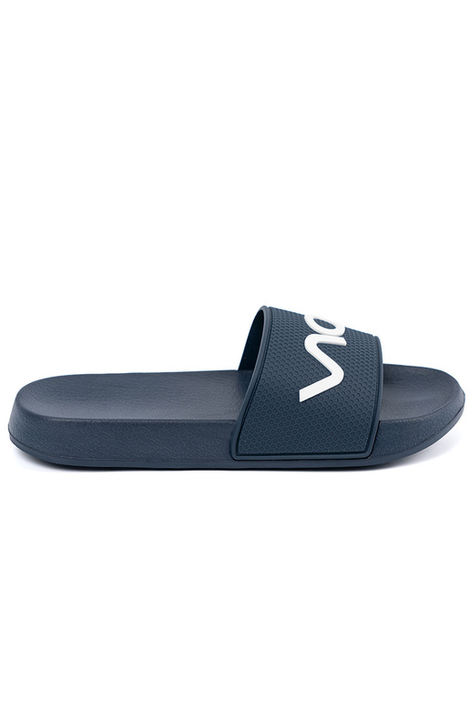 donkerblauIn slippers met de inscriptie