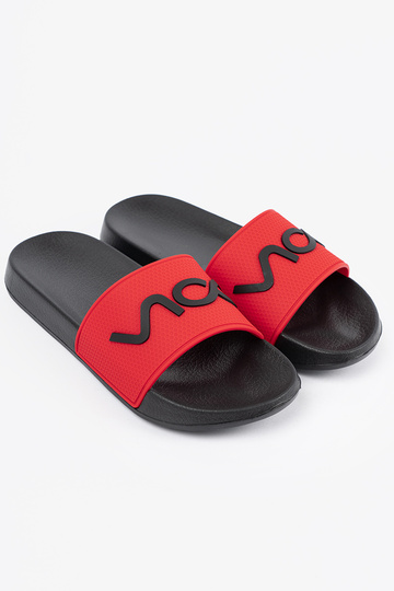 ZInart en-Rood slippers met de inscriptie