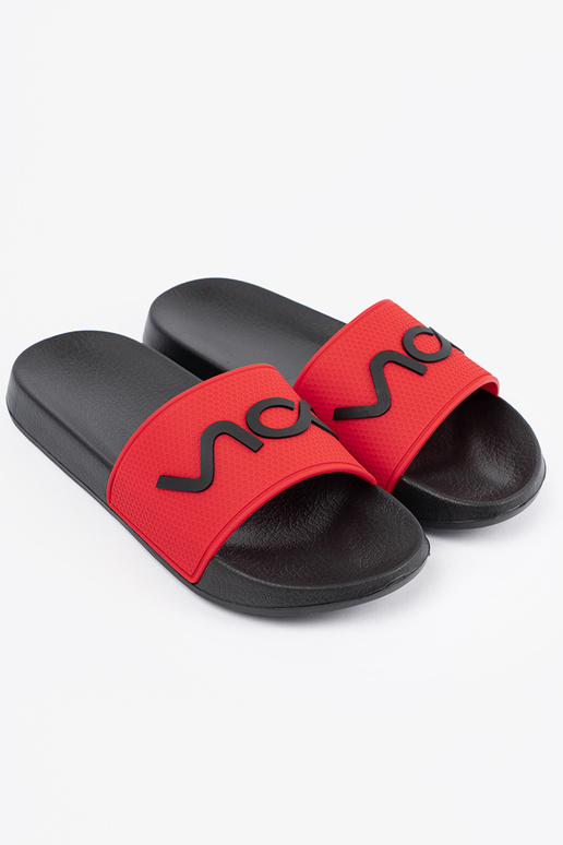 ZInart en-Rood slippers met de inscriptie
