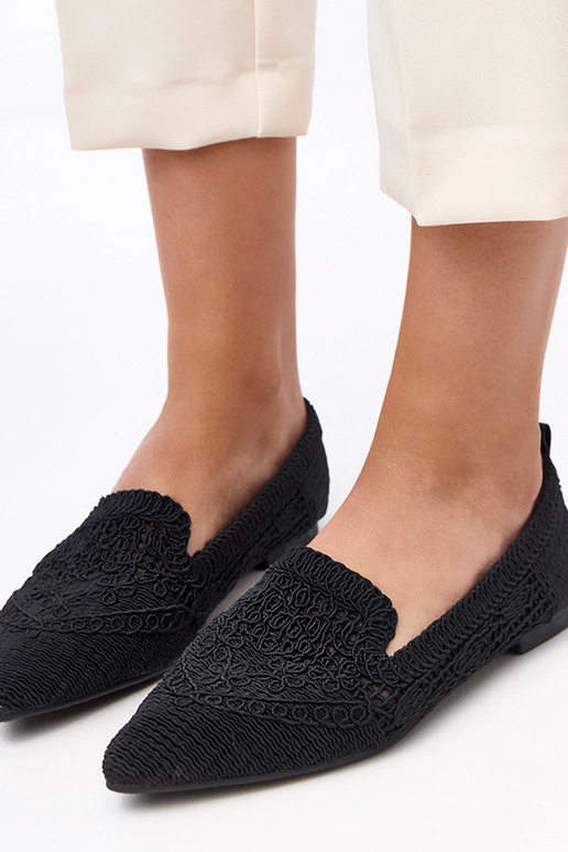 Zwarte open hiel dames ballerina's...