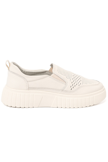 schoenen Leer met platform beż 2