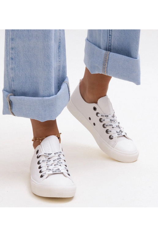 Witte eco-leer sportschoenen Big Star...