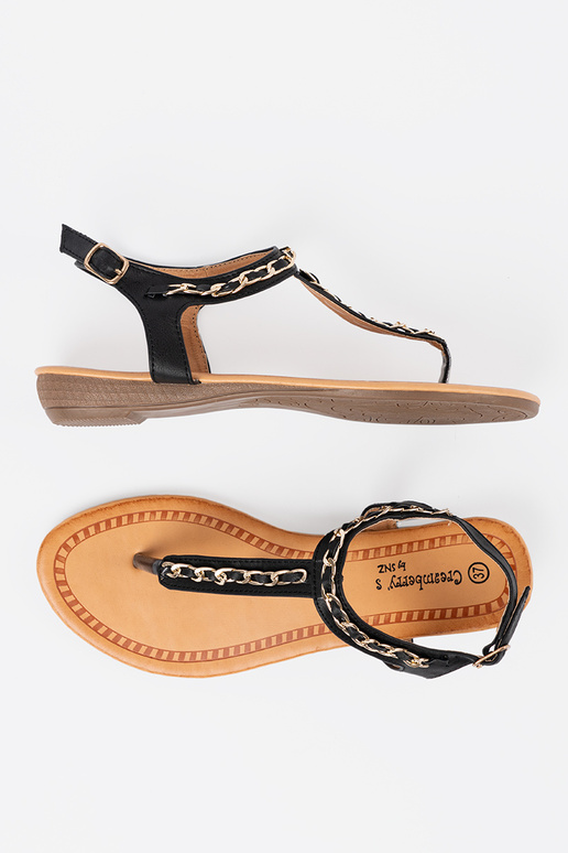 sandalen z ozdobnym łańcuszkiem vlak