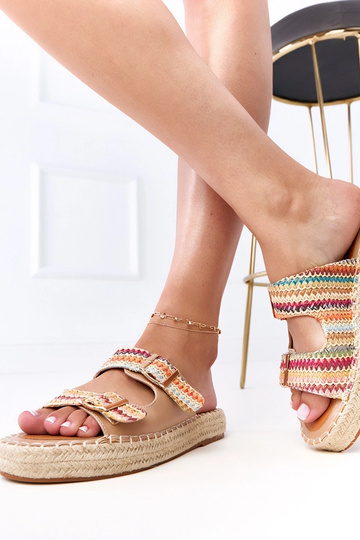 Blauwe gehaakte slippers... 2