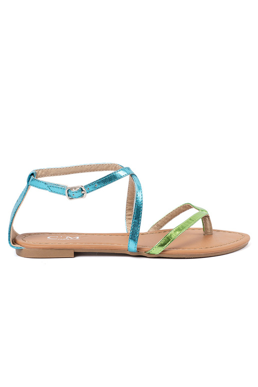 gelijk aan sandalen z zielono blauInmi paseczkami