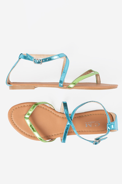 gelijk aan sandalen z zielono blauInmi paseczkami