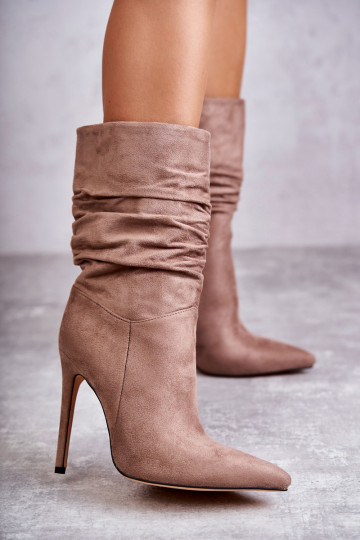 Dames ruches Laarzen laarzen bruine kleur Laguna 2