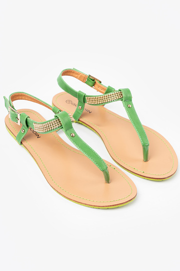 sandalen slippers ze goudenm zdobieniem