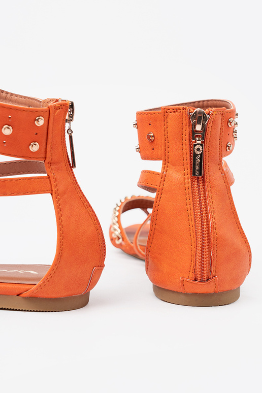 oranje sandalen boho met klinknagels oranje sandalen boho met klinknagels