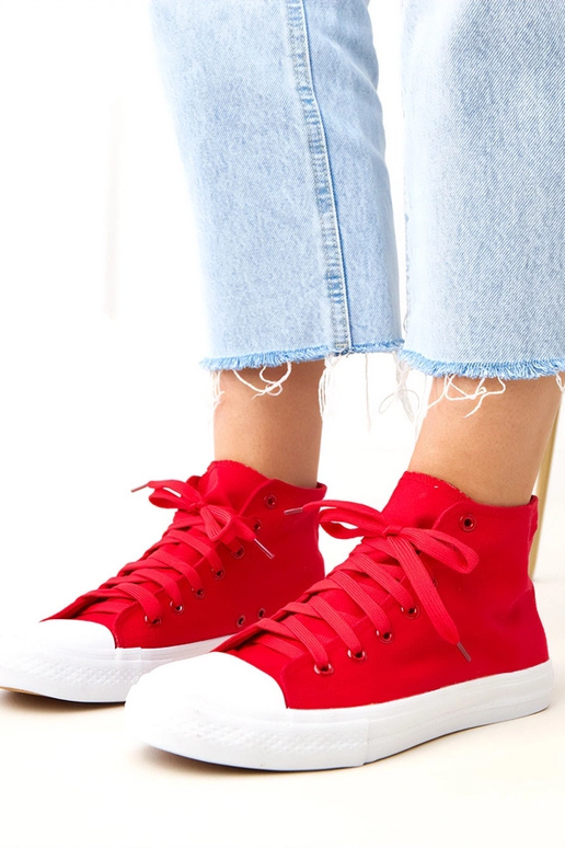 Rode hoge sportieve schoenen Ghanem