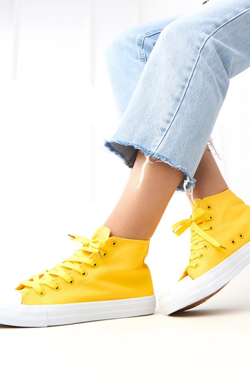 Geel hoge sportieve schoenen Ghanem