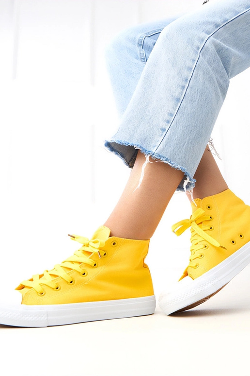 Geel hoge sportieve schoenen Ghanem