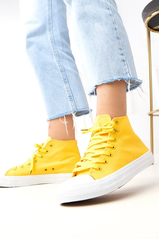 Geel hoge sportieve schoenen Ghanem