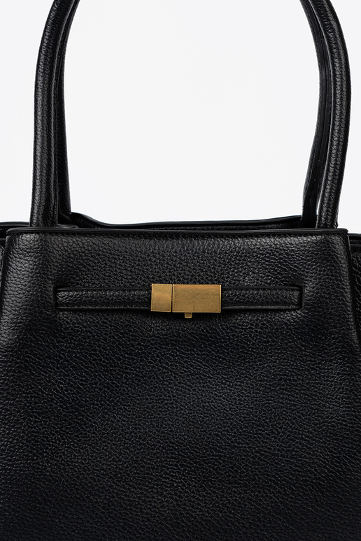 Klassiek shopperka z fakturoInanej skóry ekologicznej