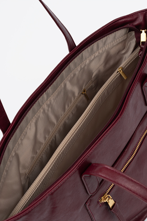 bordeaux Handtas ze goudenmi elementami