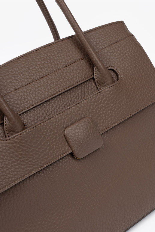 Handtas shopperka z fakturoInanej eko skóry