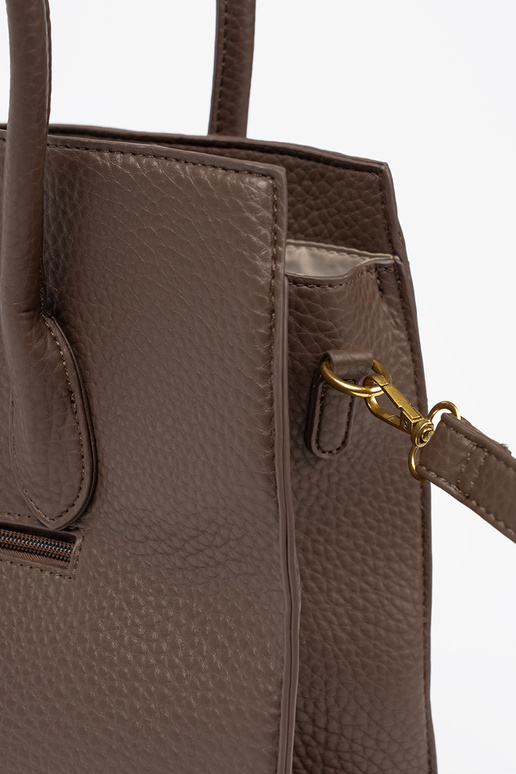 Handtas shopperka z fakturoInanej eko skóry