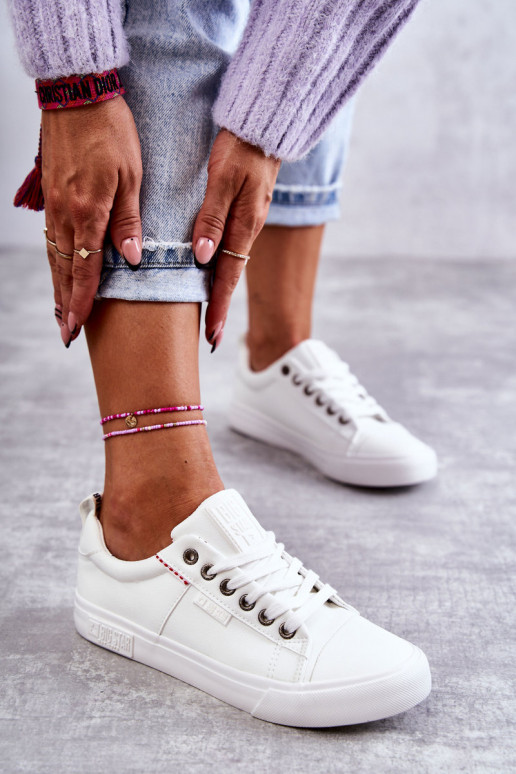 Laag Leren damessneakers Big Star KK274005 Initte kleur