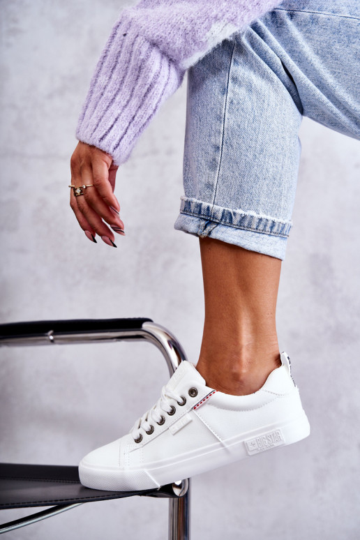 Laag Leren damessneakers Big Star KK274005 Initte kleur