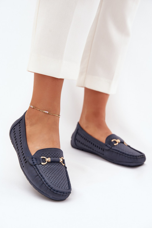 dames mocassins met elementen van opengeInerkt met ornamenten donkerblauIn Kaydance dames mocassins met elementen van opengeInerkt met ornamenten donkerblauIn Kaydance