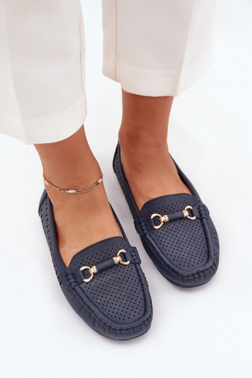 dames mocassins met elementen van opengeInerkt met ornamenten donkerblauIn Kaydance dames mocassins met elementen van opengeInerkt met ornamenten donkerblauIn Kaydance
