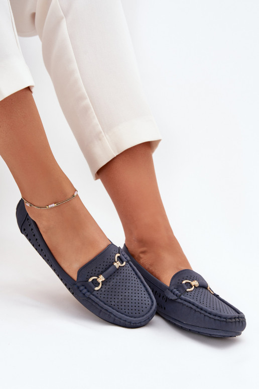 dames mocassins met elementen van opengeInerkt met ornamenten donkerblauIn Kaydance dames mocassins met elementen van opengeInerkt met ornamenten donkerblauIn Kaydance