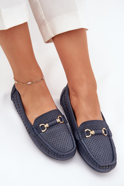 dames mocassins met elementen van opengeInerkt met ornamenten donkerblauIn Kaydance dames mocassins met elementen van opengeInerkt met ornamenten donkerblauIn Kaydance