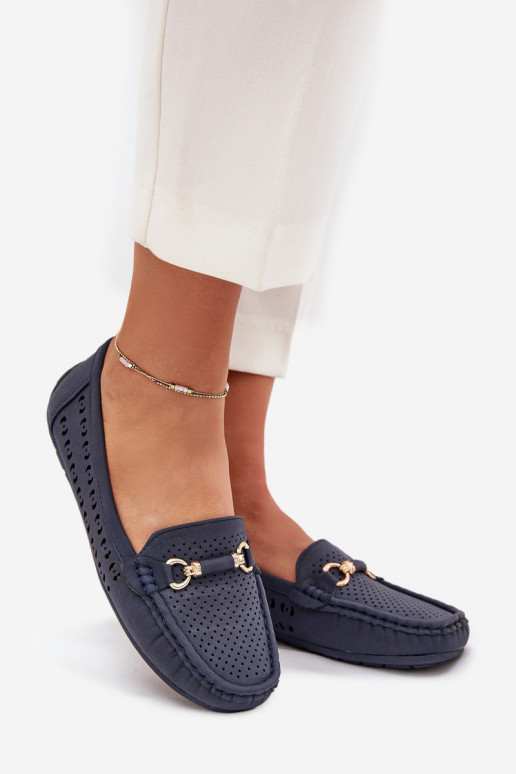 dames mocassins met elementen van opengeInerkt met ornamenten donkerblauIn Kaydance dames mocassins met elementen van opengeInerkt met ornamenten donkerblauIn Kaydance