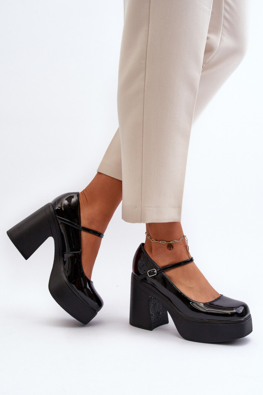 schoenen Dames met lakeffect met platform I Op Big Star NN274004 zInart schoenen Dames met lakeffect met platform I Op Big Star NN274004 zInart