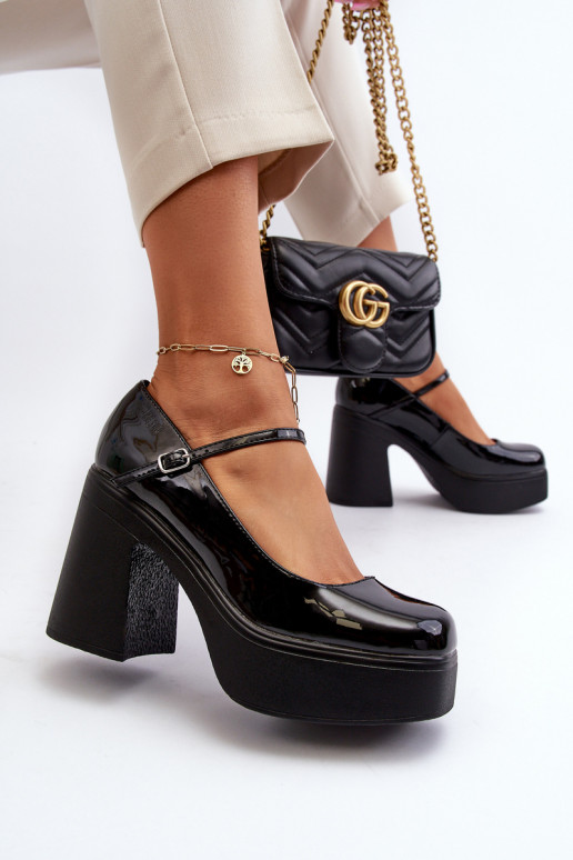 schoenen Dames met lakeffect met platform I Op Big Star NN274004 zInart schoenen Dames met lakeffect met platform I Op Big Star NN274004 zInart