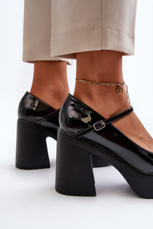 schoenen Dames met lakeffect met platform I Op Big Star NN274004 zInart schoenen Dames met lakeffect met platform I Op Big Star NN274004 zInart