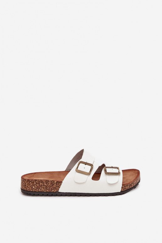 Dames Slippers met platform met gespen Initte kleur Vesina Dames Slippers met platform met gespen Initte kleur Vesina