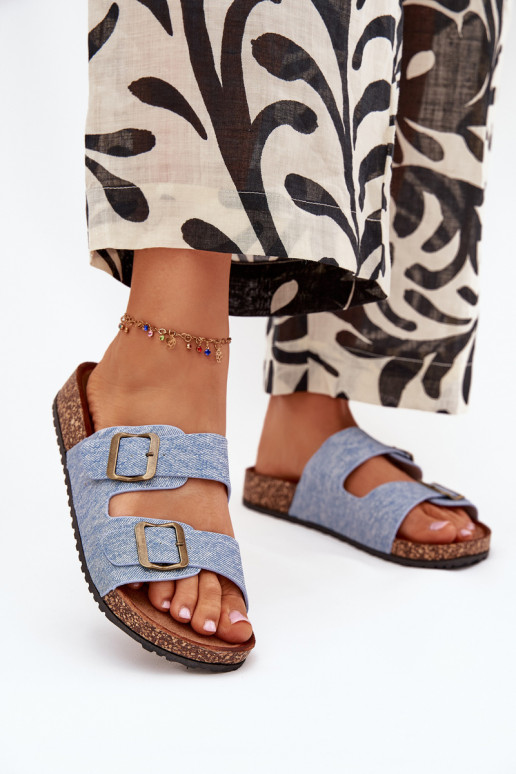 Dames Slippers met platform met gespen Jasny Jeans Vesina