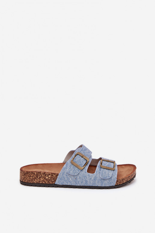 Dames Slippers met platform met gespen Jasny Jeans Vesina