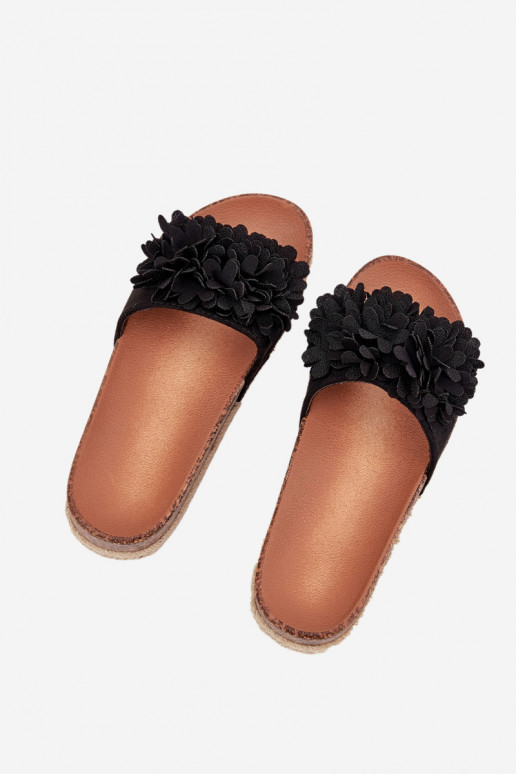 Damespantoffels met platform Met sierlijki met bloemmotievenkami zInart Tessara Damespantoffels met platform Met sierlijki met bloemmotievenkami zInart Tessara