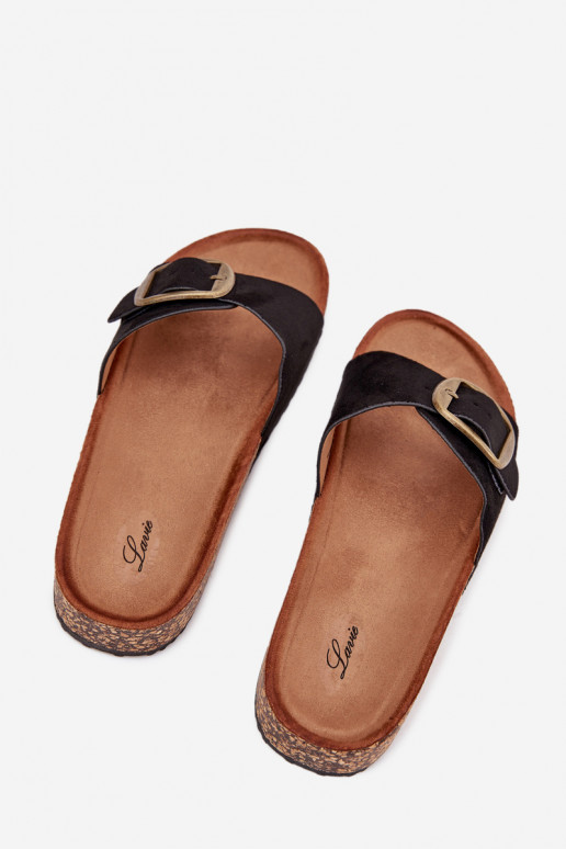 Damespantoffels met gespen met platform zInart Zavira Damespantoffels met gespen met platform zInart Zavira