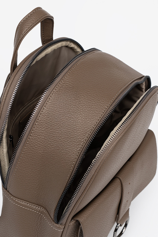 Donkerbeige rugzak Dames van ecoleer