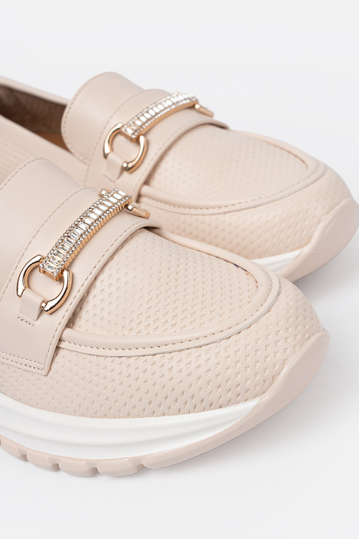 ivoor Dames mocassins z dekoracyjnym goudenm elementem ivoor Dames mocassins z dekoracyjnym goudenm elementem