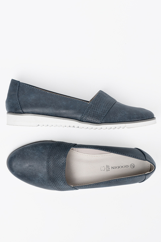 donkerblauIn Dames mocassins op een Initte zool donkerblauIn Dames mocassins op een Initte zool