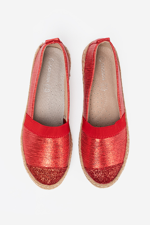 rood espadrilles z błyszczącą nitką rood espadrilles z błyszczącą nitką