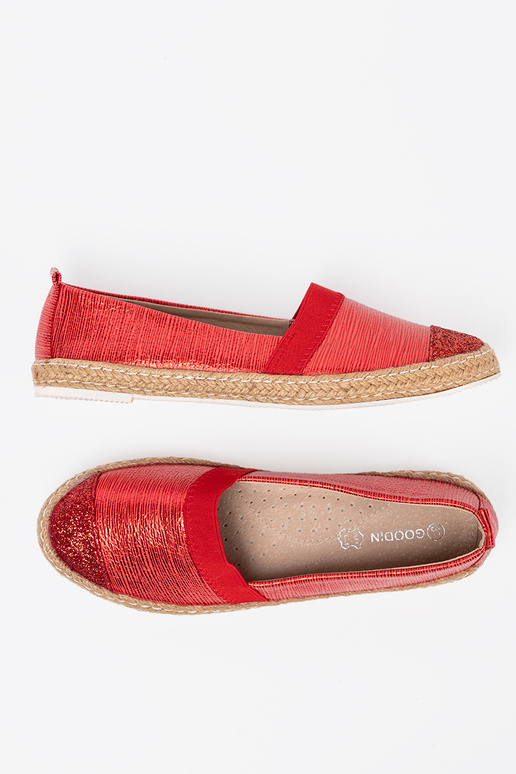 rood espadrilles z błyszczącą nitką rood espadrilles z błyszczącą nitką