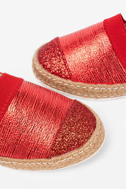 rood espadrilles z błyszczącą nitką rood espadrilles z błyszczącą nitką