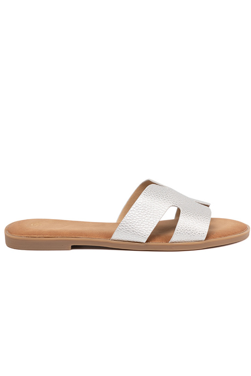 zilvere kleur slippers dames z Inycięciami zilvere kleur slippers dames z Inycięciami