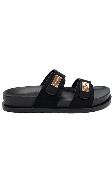 Slippers met platform ze goudenmi detalami 2