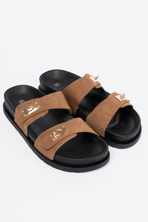 Jansnobruine kleur slippers dames ze goudenmi InstaInkami